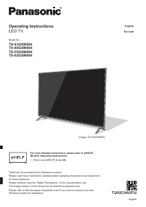 Manual Panasonic TX-43GXW904 LCD Television