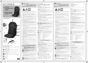 Käyttöohje Ecomed MC-85E Hierontalaite