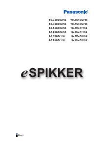 Kasutusjuhend Panasonic TX-49CXW754 LCD-teler