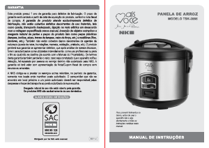 Manual NKS TSK-2866 Mais Voce Cozedor de arroz