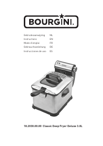 Handleiding Bourgini 18.2030.00.00 Classic Deluxe Friteuse