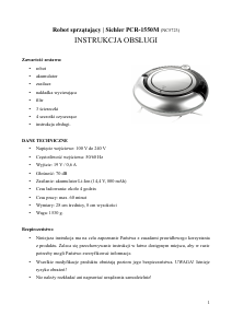 Instrukcja Sichler PCR-1550M Odkurzacz