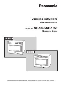 Manual Panasonic NE-1843 Microwave