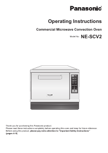 Manual Panasonic NE-SCV2 Microwave