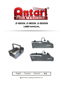 Manual Antari Z-1200II Fog Machine