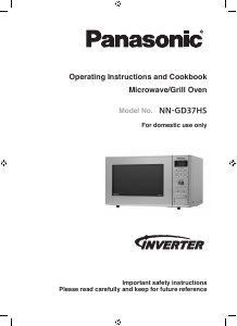 Manual Panasonic NN-GD37HS Microwave