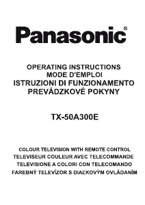 Mode d’emploi Panasonic TX-50A300E Téléviseur LCD