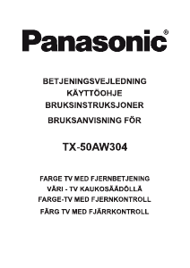 Käyttöohje Panasonic TX-50AW304 Nestekidetelevisio