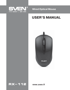 Manual Sven RX-112 Mouse