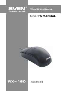 Manual Sven RX-160 Mouse