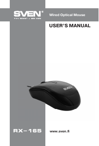 Manual Sven RX-165 Mouse