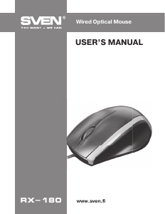 Manual Sven RX-180 Mouse