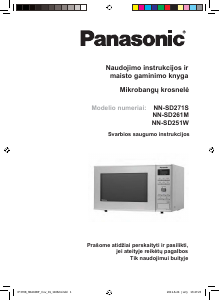 Vadovas Panasonic NN-SD251W Mikrobangų krosnelė