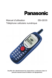 Mode d’emploi Panasonic EB-GD35 Téléphone portable