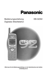Bedienungsanleitung Panasonic EB-GD92 Handy