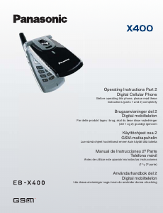 Manual de uso Panasonic EB-X400 Teléfono móvil