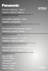 Priročnik Panasonic EB-X70 Mobilni telefon