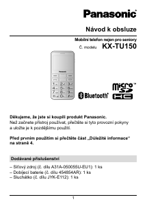 Manuál Panasonic KX-TU150 Mobilní telefon