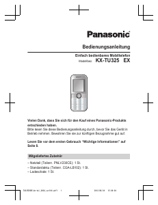 Bedienungsanleitung Panasonic KX-TU325EXBE Handy