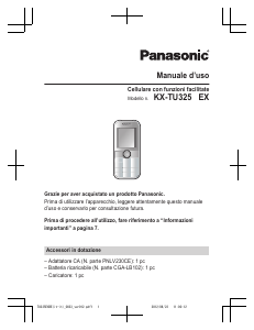 Manuale Panasonic KX-TU325EXBE Telefono cellulare