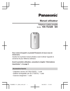 Mode d’emploi Panasonic KX-TU328EXBE Téléphone portable