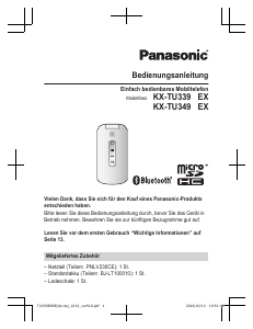 Bedienungsanleitung Panasonic KX-TU339EXBE Handy