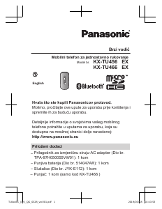 Manuál Panasonic KX-TU456 Mobilní telefon