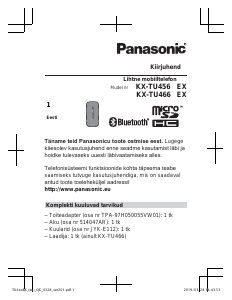 Kasutusjuhend Panasonic KX-TU456 Mobiiltelefon