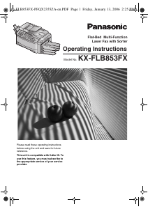 Handleiding Panasonic KX-FLB853FX Multifunctional printer