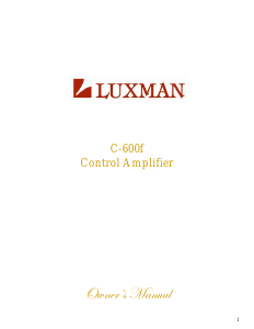 Manual Luxman C-600f Amplifier