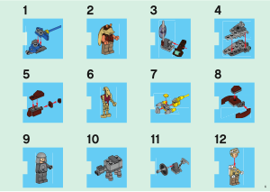 Käyttöohje Lego set 9509 Star Wars Joulukalenteri