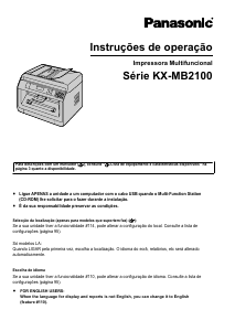 Manual Panasonic KX-MB2130EU Impressora multifunções