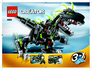 Manuale Lego set 4958 Creator Dinosauro mostruoso