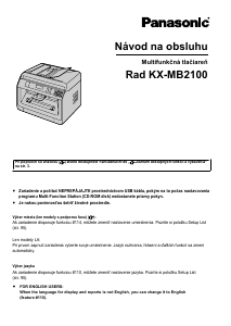 Návod Panasonic KX-MB2130HX Multi varič