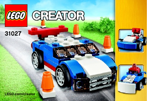 Käyttöohje Lego set 31027 Creator Sininen kilpa-auto