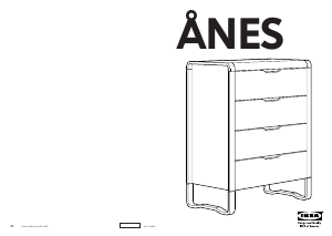 Priročnik IKEA ANES (4 drawers) Predalnik