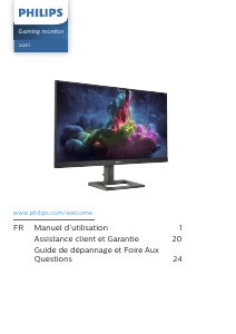 Mode d’emploi Philips 242E1GAEZ Moniteur LED