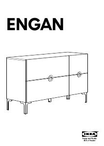 Руководство IKEA ENGAN (4 drawers) Комод