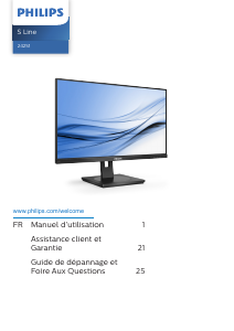 Mode d’emploi Philips 242S1AE S Line Moniteur LED