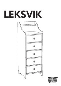 Bruksanvisning IKEA LEKSVIK (5 drawers) Byrå