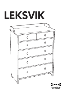 Használati útmutató IKEA LEKSVIK (6 drawers) Fésülködőasztal