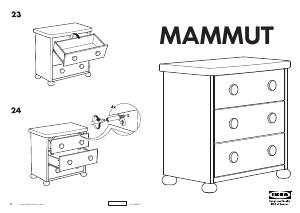 Hướng dẫn sử dụng IKEA MAMMUT Tủ ngăn kéo