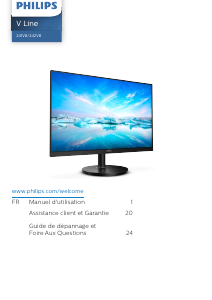 Mode d’emploi Philips 242V8LA V Line Moniteur LED