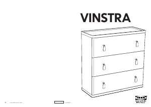 Manual IKEA VINSTRA (3 drawers) Cómoda