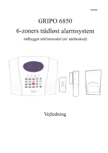 Brugsanvisning Gripo 6850 Alarmsystem