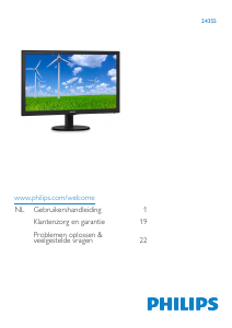 Handleiding Philips 243S5LHMB LED monitor