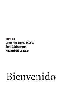 Manual de uso BenQ MP511 Proyector