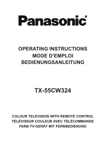 Mode d’emploi Panasonic TX-55CW324 Téléviseur LCD