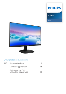 Bruksanvisning Philips 243V7QDAB LED-skjerm