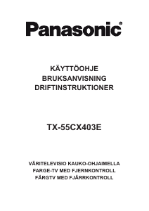 Käyttöohje Panasonic TX-55CX403E Nestekidetelevisio